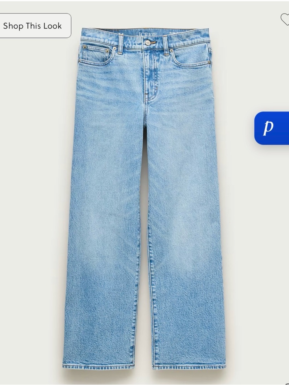 J. Crew Light Blue  Slim Wide-Leg Jeans